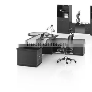 MT-32 Glass Table Wood Pvc Office Table Office Desk Set Executive Office Desk thumbnail-2