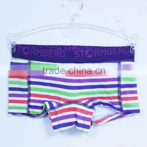 China Children's Underwear Factory Lovely Stripe Young Girls Underwear thumbnail-1