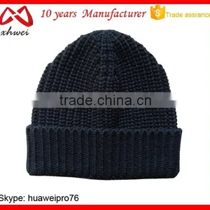 OEM Factory 2016 Fashion Polyester Stripe Hip Hop Hats Winter Beanie Hat Knit thumbnail-3