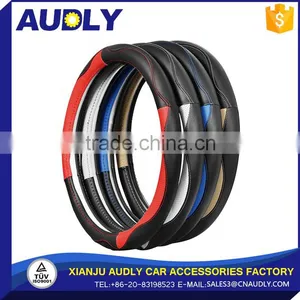 High Quality Hand Sewing Design Your Leather Steering Wheel Cover Supplier's Choice thumbnail-1