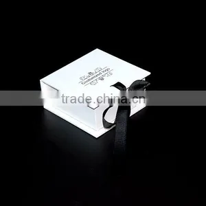 Custom White Small Paper Boxes Paper World With Grosgrain Ribbon for Cream thumbnail-6