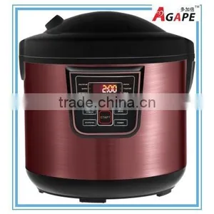 7L ROUND RICE COOKER WITH 10 OR 20 PROGRAMS LED DISPLAY, BIGGEST CAPACITY, SILVER BLACK thumbnail-5