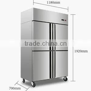 C3 900L 4-door Double-temperature Upright Commercial Refrigerator Freezer for Restaurant thumbnail-3