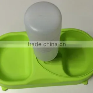 Plastic Bowel Pet Water Food Feeder Double Shaped Dog Travel Bowl Double Use thumbnail-2