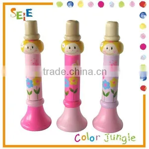 Wood Music Instruments Cahild Toy Trumpet thumbnail-1