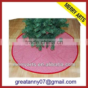 New Christmas Fabric Tree Skirt Cheap Pink Rattan Christmas Tree Skirt thumbnail-1