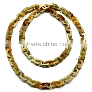 Buffalo Horn White, Buffalo Horn Jewelry, Buffalo Horn Necklace SHN-450 thumbnail-1