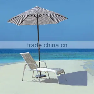 00 Outdoor Patio Furniture Beach Leisure Sun Lounge Chair With Umbrella Set YPS060 thumbnail-1