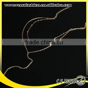 Star Beads Tassel Long Gold Necklace Designs, Plain Gold Necklace thumbnail-4