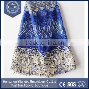 Fashion Style Indian Wedding Embroidery Lace Fabric the Factory in China thumbnail-1