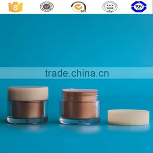 1/2 oz Oval Plastic PS Empty Cosmetic Jar With Double Wall thumbnail-1
