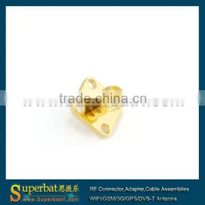 Sma Flange Connector SMA 4 Hole Panel Mount Jack With Solder Post Terminal thumbnail-1