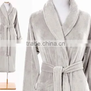 100% Polyester Embroidery Coral Fleece Bath Robe thumbnail-3