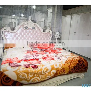 Hot Selling New Design 100 % Polyester Korean Style 2 Ply Mink Blanket thumbnail-1