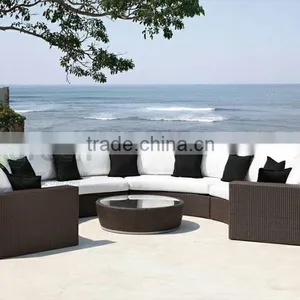 Round Shape Sectional Rattan Sofa thumbnail-1