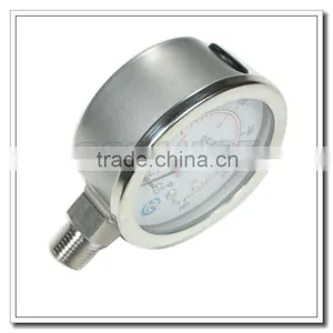 High Quality 2.5 Inch All Stainless Steel Bottom Entry Industrial Pressure Meter thumbnail-5