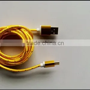 Colourful Braided Micro v8 and I5 Gold Plated Usb Cable With Aluminium Alloy Shell thumbnail-6