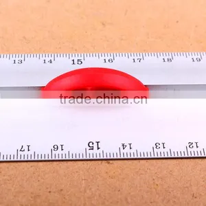 8''/12" Aluminum Ruler With Red Finger Grip,aluminum Level Ruler With Handle thumbnail-3