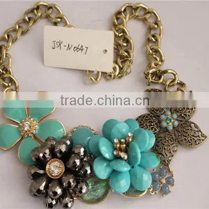 Crystal Jewelry Necklace, Flower Choker Necklace, Fashion Necklace Gold Necklace thumbnail-6