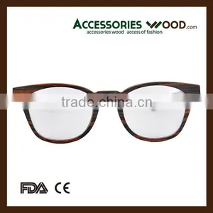 Round Frame Optical Eye Glasses Student Wood Reading Glasses thumbnail-6