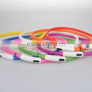 Newest Waterproof Led Dog Collar Cuttable USB Rechargeable Usb Rechargeable Flashing Dog Collars thumbnail-2