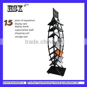 New Style Metal Double-sided Ceramic Tile Display Rack With Wheels thumbnail-1