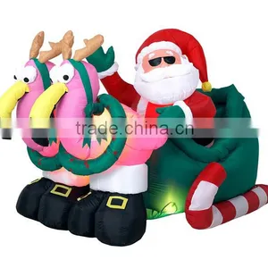 Christmas Decoration Inflatable Santa With Sunglasses thumbnail-1
