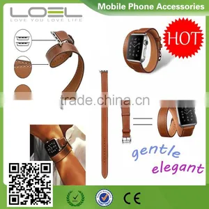2016 Fashion and Best Sale Genuine Leather For Apple Watch Bands Strap 38mm With Various Colors&Customs thumbnail-1