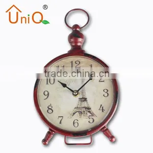 Antique Design Bedside Metal Art Table Clock thumbnail-1
