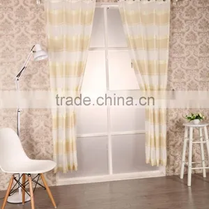 Elegant Strip New Design Sheer Curtain Panel Woven With Silver Metallic Yarn thumbnail-4