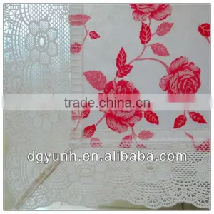 Red Flowers Tablecloth & Tablecloth Rolls thumbnail-3