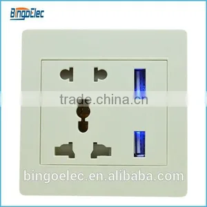 5pin Socket With Double Usb Wall Socket thumbnail-1