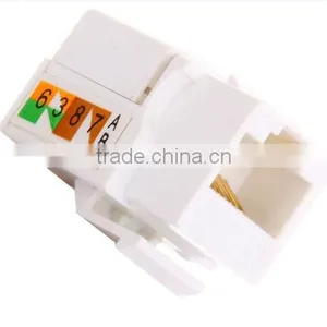 China Manufacturer CAT 5E UTP RJ45 Keystone Jack for Cat5e Cat6 Lan Cable thumbnail-1