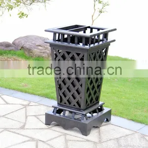 2016 New Design Cast Aluminum Garbage Can Trash Hideaway Bicolor Finish thumbnail-1