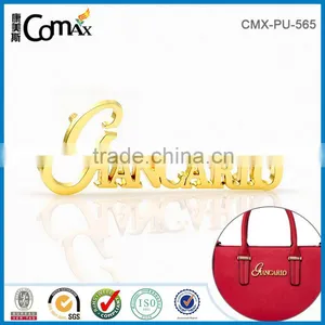 Popular Gold Custom Handbag Logo Small Metal Letters for Bags thumbnail-2