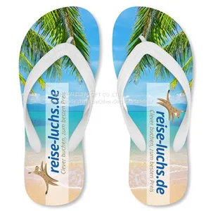 Amazon Ebay Hot Sale Unisex Customized Logo Beach Sandals Flip Flops Plastic Slippers thumbnail-1