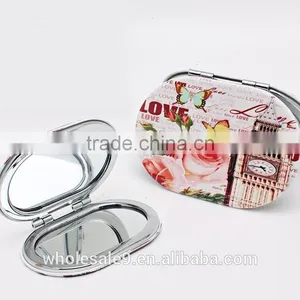 Pu Leather Make up Protable Folding Mirror thumbnail-1