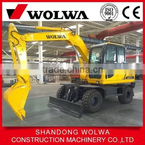 Chinese Mini 10 Ton Wheel Excavator for Sale thumbnail-1