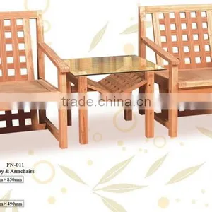 Bamboo Teapoy & Armchairs thumbnail-1