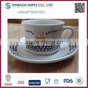Ceramic Cup and Saucer With Simple Painting thumbnail-1