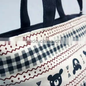 Store More Fashionable Cute Bear Cartoon Casual Tote Canvas Bag thumbnail-4