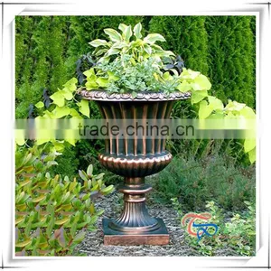 Popular Fiberglass Roman Style Flower Pots Planters Garden thumbnail-1