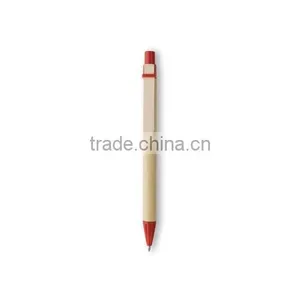 Recycled Paper Ballpoint Pen With Cardboard Barrel,wooden Clip thumbnail-3