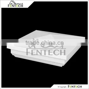 4" x 4" White Englad Vinyl Fence Post Caps thumbnail-1