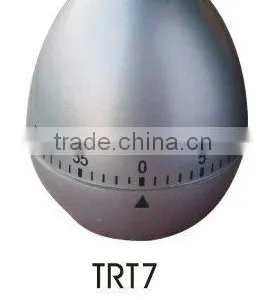 Silver Painting Egg Shape Kitchen Timer/countdown Mechanical Timer thumbnail-1