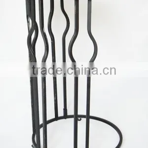 RH-4735 Gramercy Metal Sofa Side Table Wood Top Round Table thumbnail-6