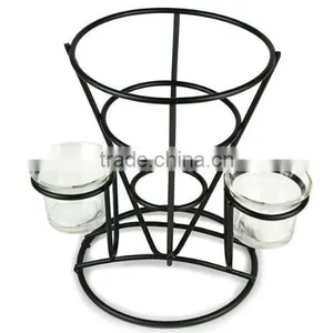 French Fry Cone With Sauce Dippers, Fast Food Basket, Chip Cone thumbnail-2