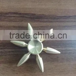 Fingertip Gyro Hexagonal Spiral HandSpinner Three-handed Six-edged Hexagrams Diy Boat Compass Luminous Brass thumbnail-4