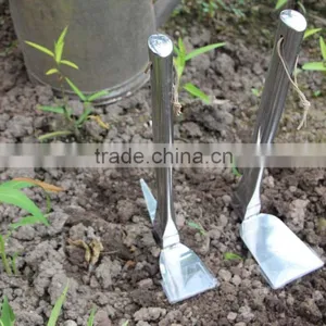Best Sale High Grade Stainless Steel Mini Anti Slip Handle All Steel Farming Hoe thumbnail-2