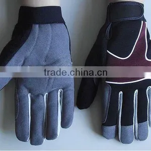 Safety Auto Leather Mechanic Work Glove thumbnail-1
